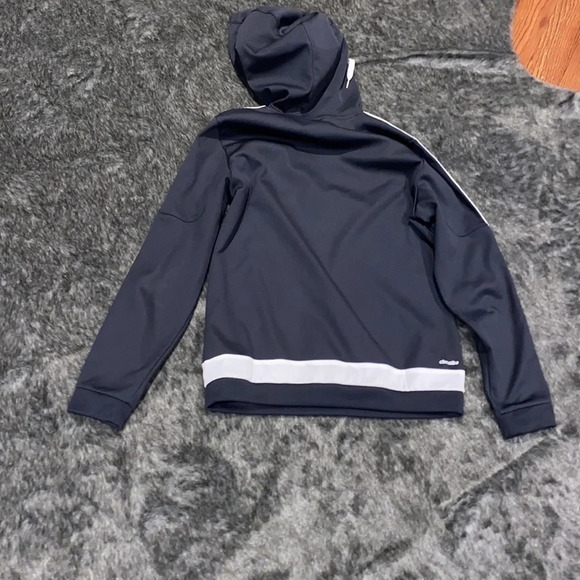 Adidas Climalite grey white kids unisex jersey top Sz M - Picture 3 of 6